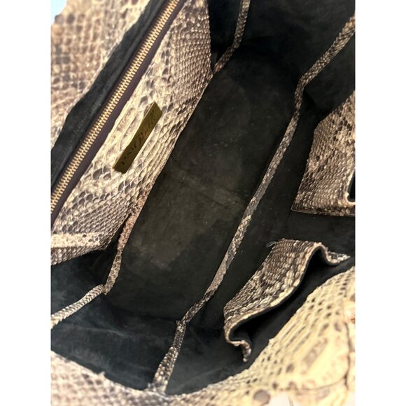 Fiona byrne x Paige Gamble Python handbag in neutral - Picture 7 of 11